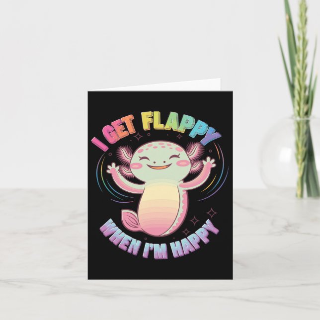 Autism Support Stimming Axolotl jag får när jag bl Kort (Framsida)