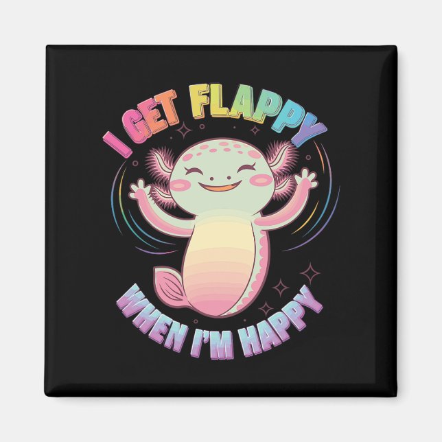 Autism Support Stimming Axolotl jag får när jag bl Magnet (Framsidan)