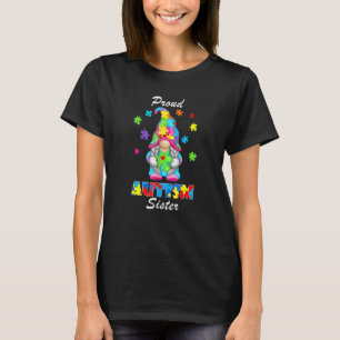 Autism syster Gnome pussel födelsedagsflickor småb T Shirt