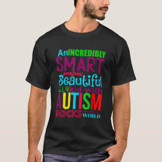 Autism T Shirt Kid med autism Sten hela världen