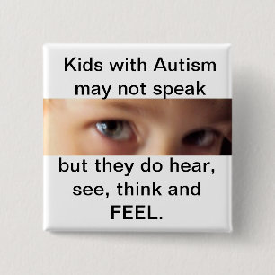 autism talar, hör, tänkan och känselförnimmels knapp