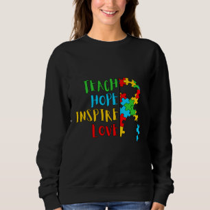 Autism Teach Hope Inspire Kärlek T Shirt