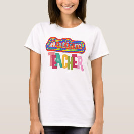 Autism Teacher V-Nacke Shirt T-shirt
