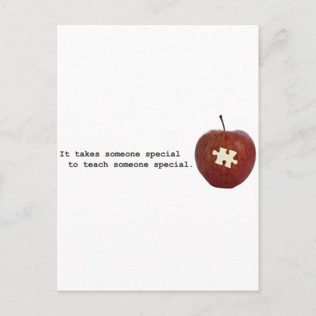 Autism Teacher Vykort (Framsida)