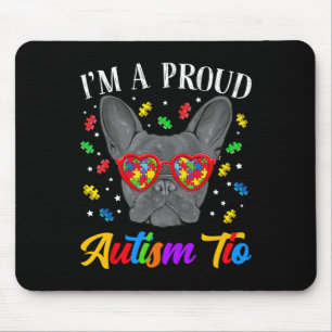 Autism Tio Fransk Bulldog Hund Puzzle Gles Musmatta