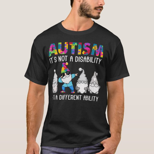 Autism Tomtar Det är inte ett funktionshinder, det T Shirt (Framsida)