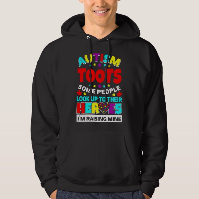 Autism Toots folk vaknar upp sina hjältar Stigning Hoodie (Framsida)