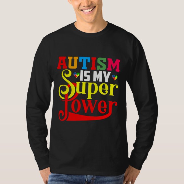 Autism Toppens maktmissbruk för autism Mamma A T Shirt (Framsida)