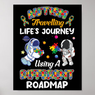Autism Traveling Life's Journey Astronaut Autism Poster