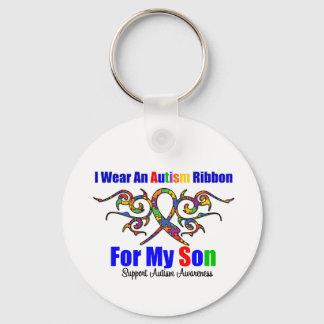 Autism Tribal Ribbon Son Nyckelring