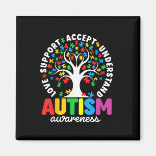 Autism Tröja Kärlek Acceptera Stödja Autistisk Aut Magnet