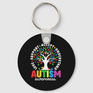 Autism Tröja Kärlek Acceptera Stödja Autistisk Aut Nyckelring