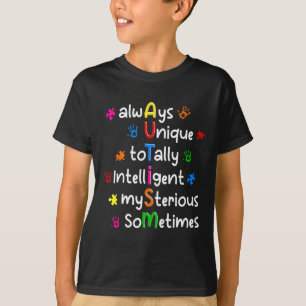 Autism Tröjor Alltid Unika Totalt Intelligenta Min
