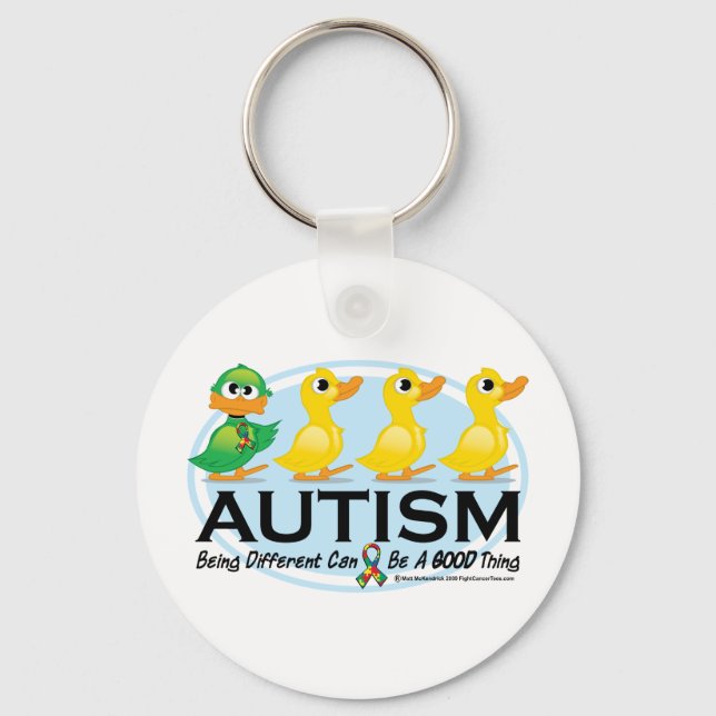 Autism Ugly Duckling Nyckelring (Framsida)