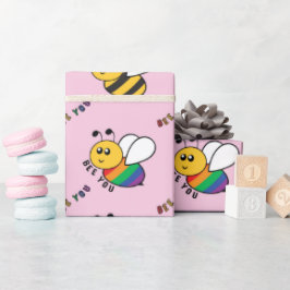 Autism Var Du Färgstark Bina Söt Söt Rosa Present Presentpapper