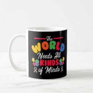 Autism världen behöver all slags tänkande Autism Kaffemugg