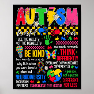 Autism världsturné autism medvetenhet dag pussel poster