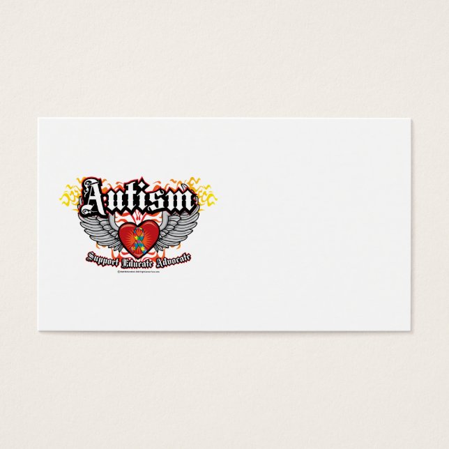 Autism Vingar Visitkort (Framsidan)