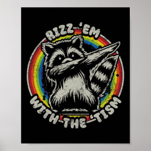 Autism Vintage Rizz m med stimen meme autistisk Poster