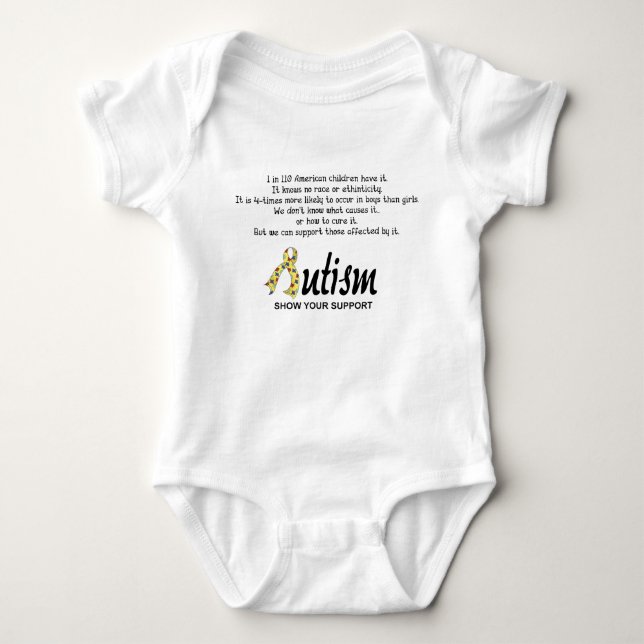 Autism visa din supportavdelning t shirt (Framsida)