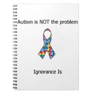 Autism vs okunnighet anteckningsbok med spiral