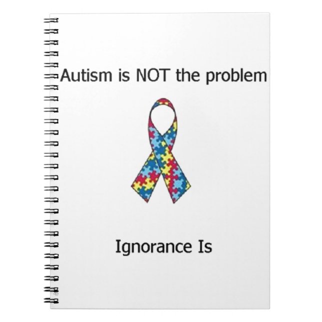 Autism vs okunnighet anteckningsbok med spiral (Framsidan)