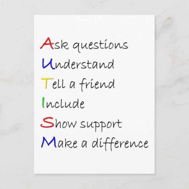 Autism Vykort (Framsida)