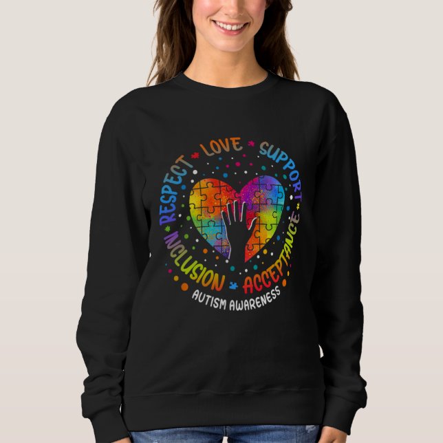 Autism Women Manar Autistic Support Awarenes T Shirt (Framsida)