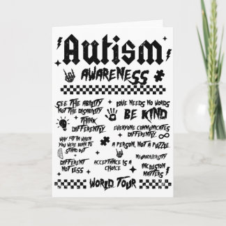 Autism World Tour Autism Awareness (on Back)  Kort