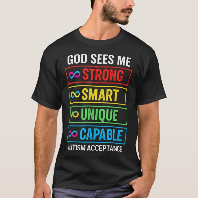 Autismacceptans för autism t shirt (Framsida)