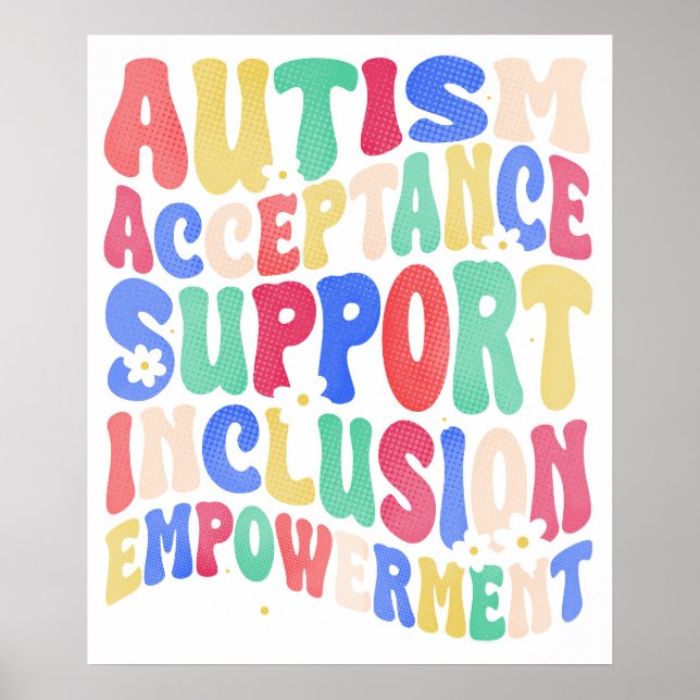 autismacceptans inkludering stöd empowerment poster (Framsidan)