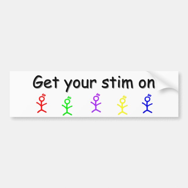 Autismbildekalet "får på din Stim. ", Bildekal (Framsidan)