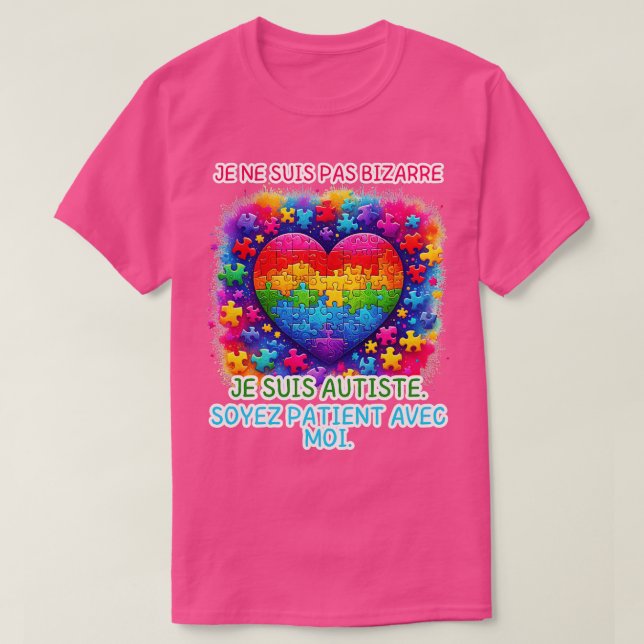 Autisme Enfant Je ne suis pas bizarre Autiste Humo T Shirt (Design framsida)