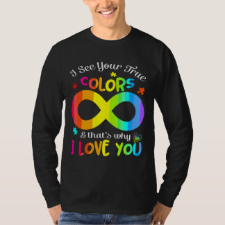 Autismens medvetande jag ser ditt sanna Färg och d T Shirt