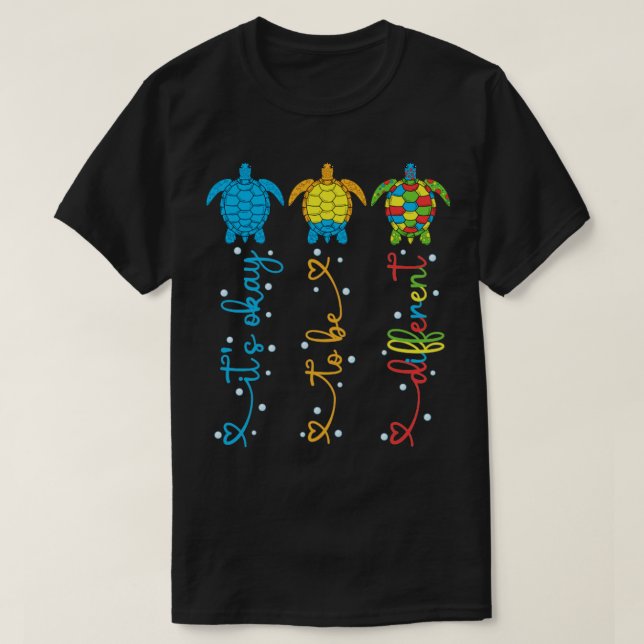 Autismens medvetenhet om att det är okej att vara  t shirt (Design framsida)
