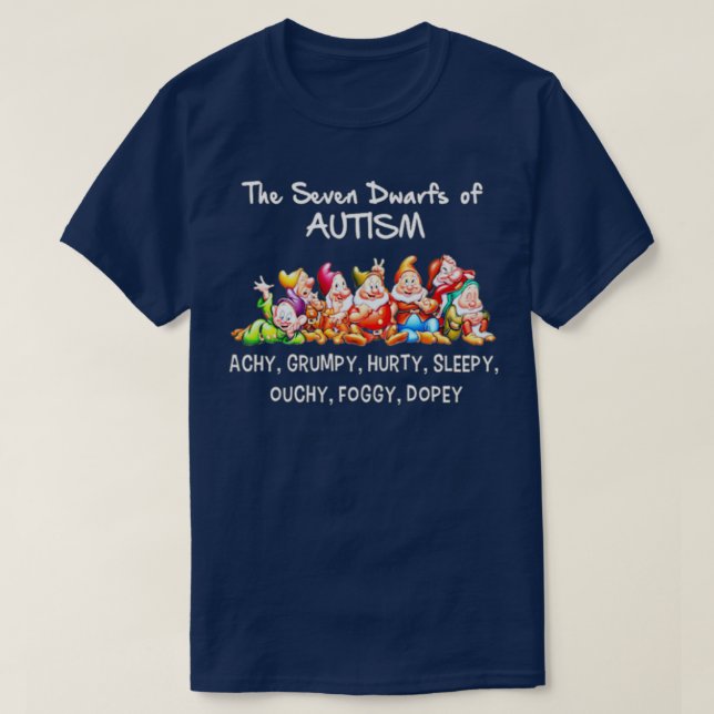 Autismens sju dvärgar t shirt (Design framsida)
