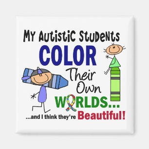 AutismFÄRG DERAS EGNA VÄRLDSstudenter Magnet