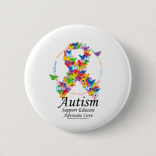 Autismfjärilsband Knapp