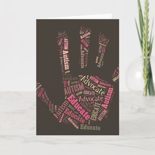 Autismförkämpen och utbildar noterar kortet räcker kort (Framsida)