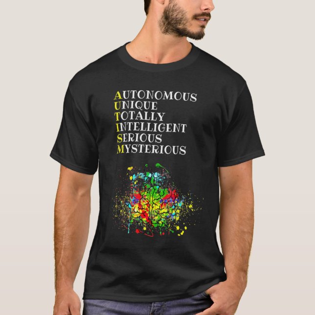 Autismhjärna T Shirt (Framsida)