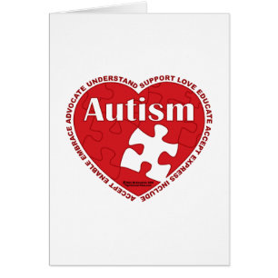 Autismhjärta Hälsningskort