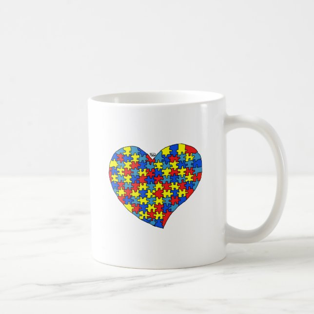 Autismhjärta Kaffemugg (Höger)