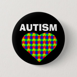 Autismhjärta knäppas knapp