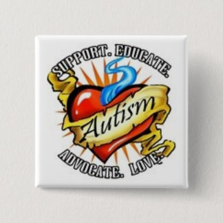 autismhjärtatatoo knapp