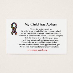 Autismkort Visitkort