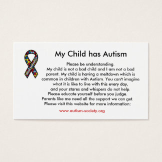 Autismkort Visitkort