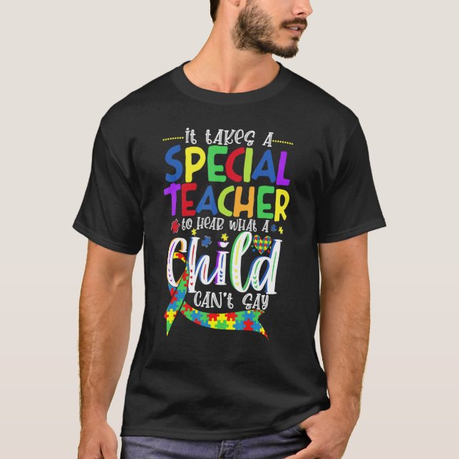 Autismlärare i specialundervisning för att höra at t shirt (Framsida)
