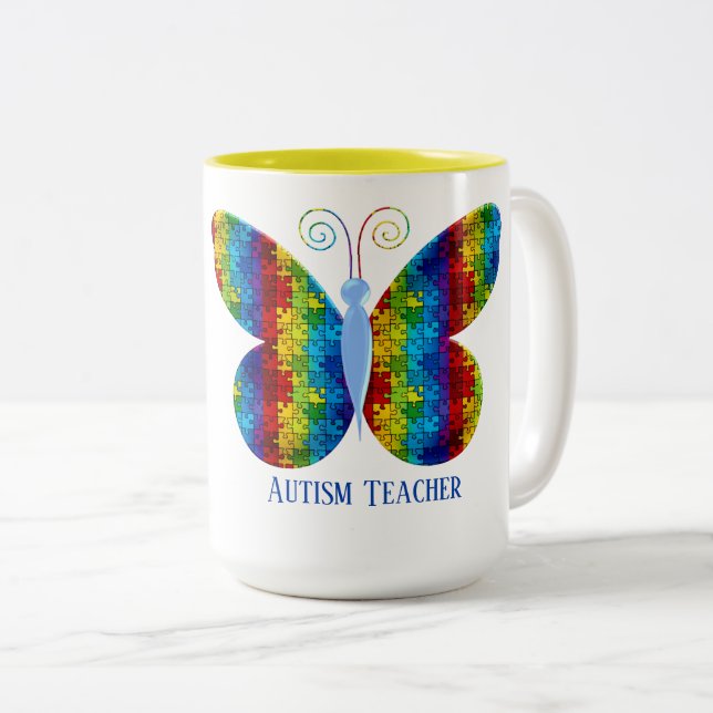 Autismlärare Presentmugg  15 oz Mugg (Framsida höger)