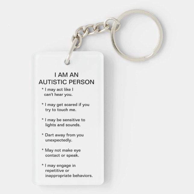 Autismlegitimationnyckelring (Baksidan)
