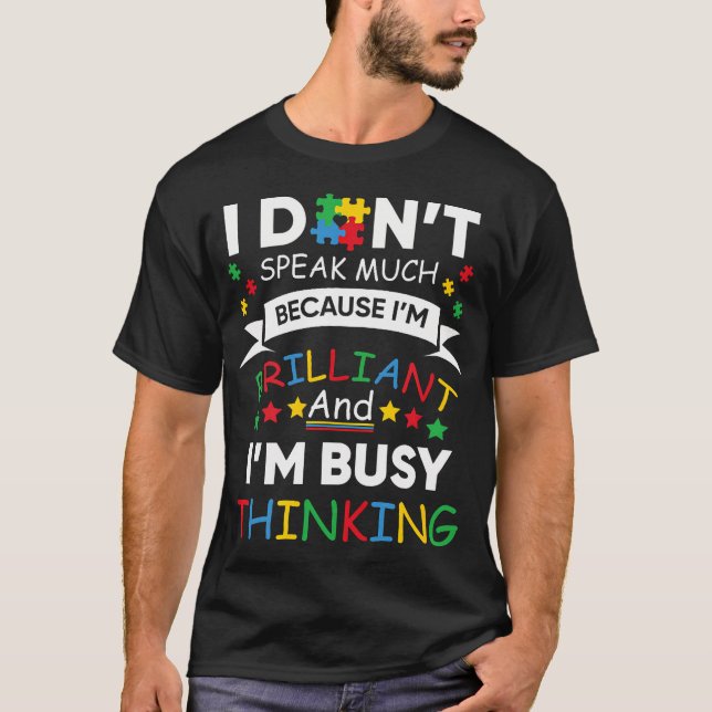 Autismmedvetande Brilliant T Shirt (Framsida)